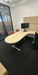 [#E10-88] Adjustable Height Desk (LH) 46” x 76”