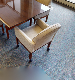 [#B5-12] White Conference Chairs on Casters