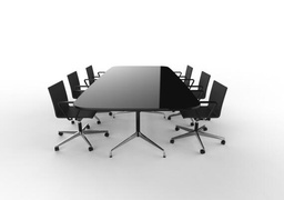[#C5-74] *Photo Representation - 37"X86" Black Meeting Table 