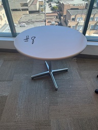 [#C4-10] white round table