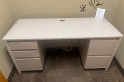 [#E4-42] Desk - 2Ped/Drawer