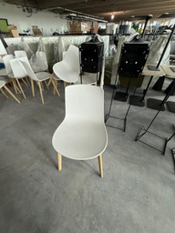 [#B9-65] White Wood Leg Side
