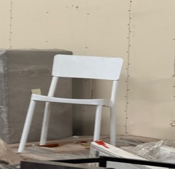 [#B4-40] white plastic chairs