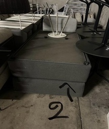 [#B11-92] grey upholstered ottoman