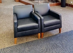 [#B12] Black Lounge Chairs