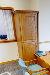 [#D24] Tall Wood Storage Cabinet