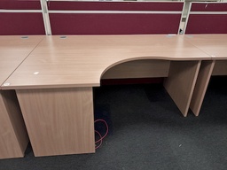 [#E2-17] Wood Workstation Desk 2