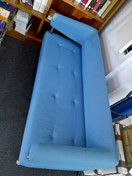 [#B6-76] Light blue fabric 2 seater sofa