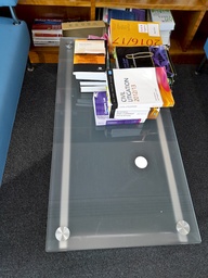 [#C3-77] Low glass top coffee table