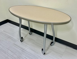 [#C11-40] Mobile Oval Table - 20W x 41D