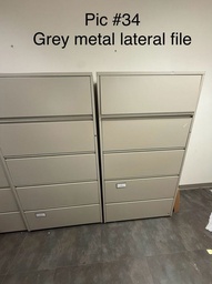 [#D12-34] Grey metal lateral file
