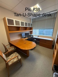 [#E9-38] Tan - U-shape desk