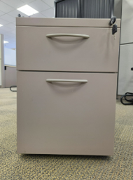 [#D16-9] Pedestal - Metal, 2 Drawer