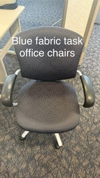 [#B13-4] Blue fabric task chairs