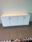 [#D5-76] STORAGE CREDENZA--WHITE WITH 4 DOORS