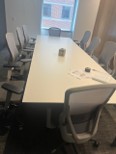[#C6-18] CONF. TABLE 2PC W/FRAME BASE 2 MIC HOLES AND A CENTER GROMMET