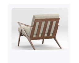 [#B12-11] Beige Lounge Chair (Stock Image)