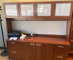 [#D23-5] Executive Hutch Glass Door