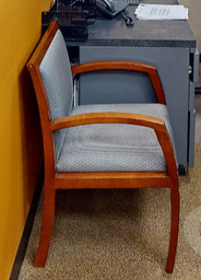 [#B9-6] Grey with arms guest chair