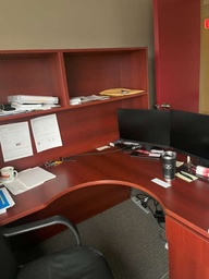 [#E6-114] L-Shaped Desk with U-Cut Out