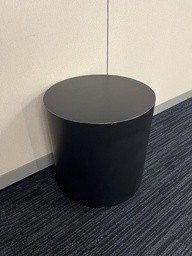 [#C11-62] Round Cylinder Side Table - black 20 D