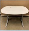 [#C19-112] 29X58-3/4X32 WORK TABLE WITH TWO SILVER LEGS