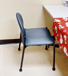 [#B8-3] Grey-blue side chair