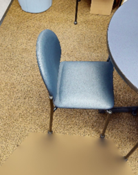 [#B8-2] Grey-blue metal side chair