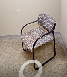 [#B8-15] Brushed pattern metal guest with arms