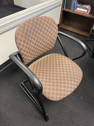 [#B8-39] Guest Chair - checkered gold Aly