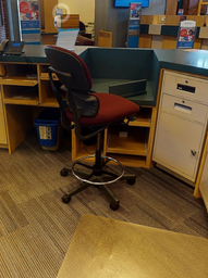 [#B12-8] Red Task Chair without arms