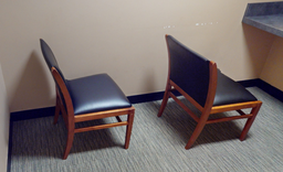 [#B9-12] Black side chair no arms