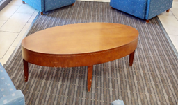 [#C3-12] Oval coffee table, wood