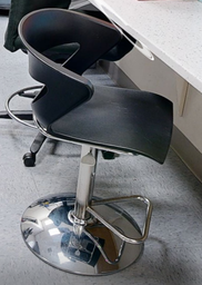 [#B1-12] Barstool, blk, adjustable height