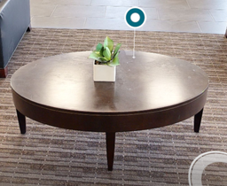 [#C3-6] Oval wood coffee table