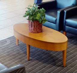 [#C3-13] Oval coffee table, wood