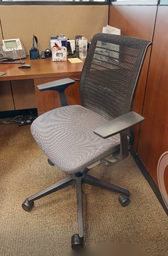 [#B13-4] Grey &amp; blk task chair with arms