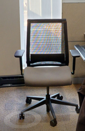 [#B12-4] Black task chair with arms