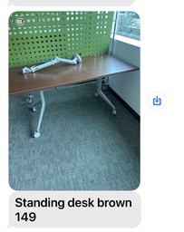 [#C13-149] Standing Desk brown Haworth