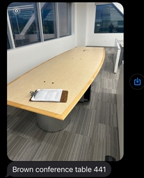 [#C7-441] Brown Conference table