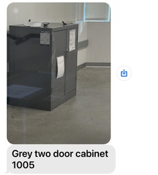 [#D20-1005] Cabinet (grey, 2-door)