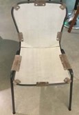 [#B4-34] DINING CHAIRS - GRAY W/GRAY LEGS