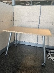 [#C12-6] Side Table Short - Wheels