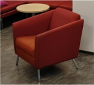 [#B12-28] Armchair, Red