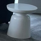 [#C23-80] SIDE TABLE - WHITE, 15" DIA