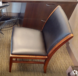 [#B9-7] Black side side chair no arms