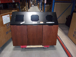 [#G4-33] THREE PART TRASH RECYCLING RECEPTACLE 46"W