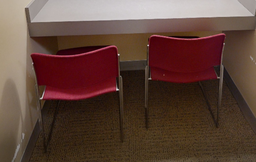 [#B8-10] Red side chair no arms