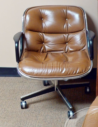 [#B5-9] Mobile conference chairs, brown