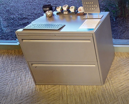 [#D6-11] 2D lateral file cabinet, silver